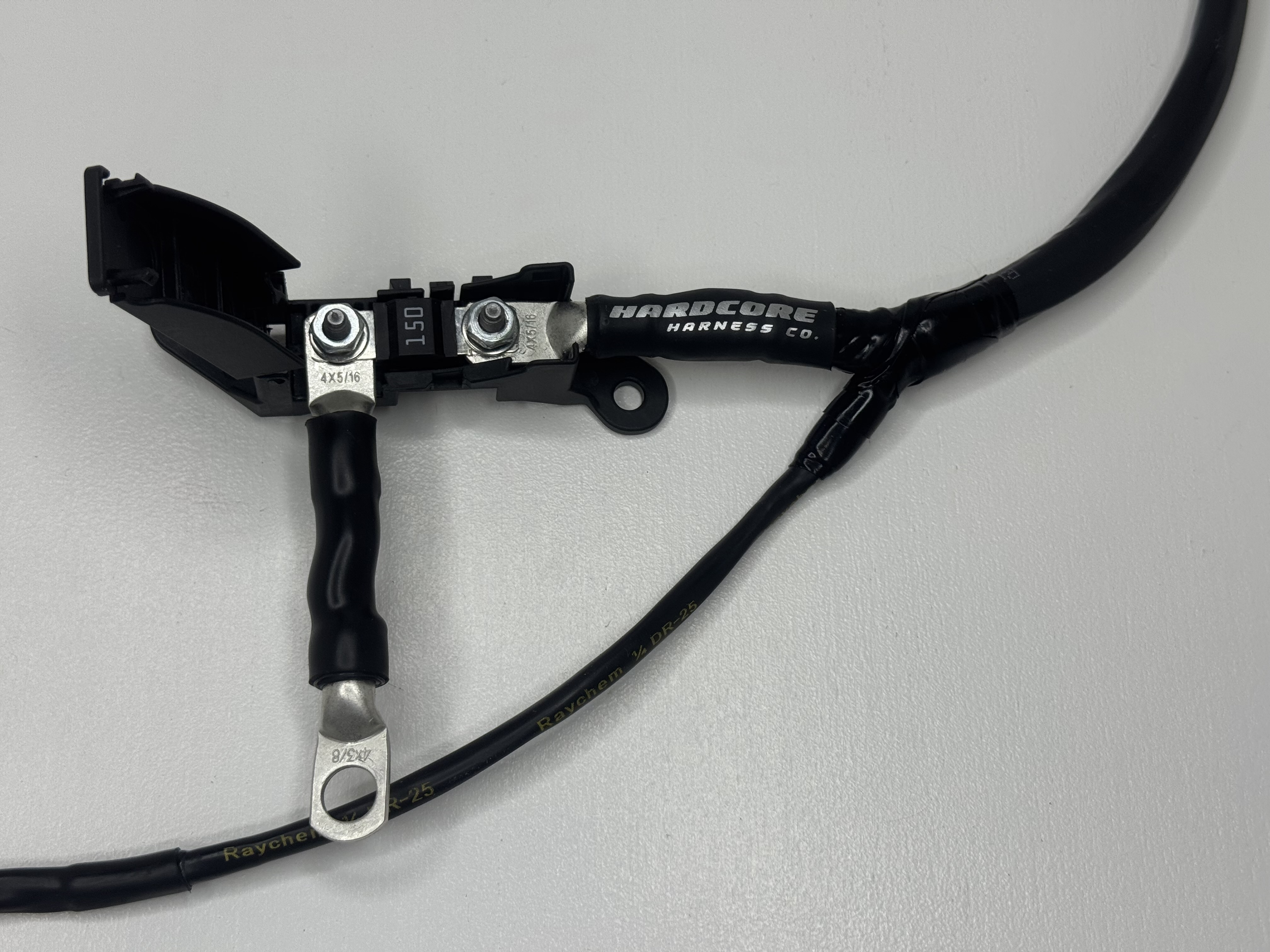 HHC custom alternator harness — replaceable fuse holder detail